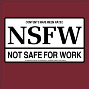 Rated NSFW Not Safe for Work Funny Geek  t-shirt